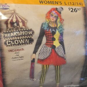Freakshow Clown Costume for Women - Multicolor